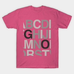 Dark gray alphabet T-Shirt